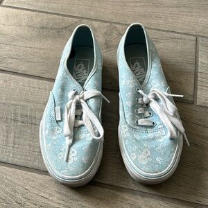 Floral vans platform sneakers